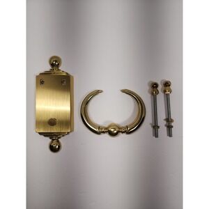 Heavy Brass Plated Pillar Door Knocker, Replica of Italian made Valli & Colombo.